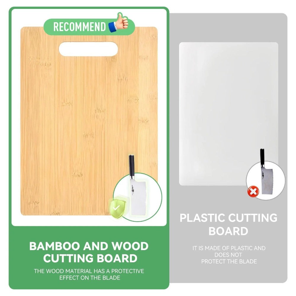 3pcs Reversible Bamboo Cutting Board Set - kitchen food preparation – close-up product details