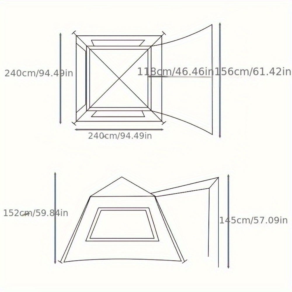 4–5 Person Pop-Up Camping Tent – 240cm Family Shelter – additional product view