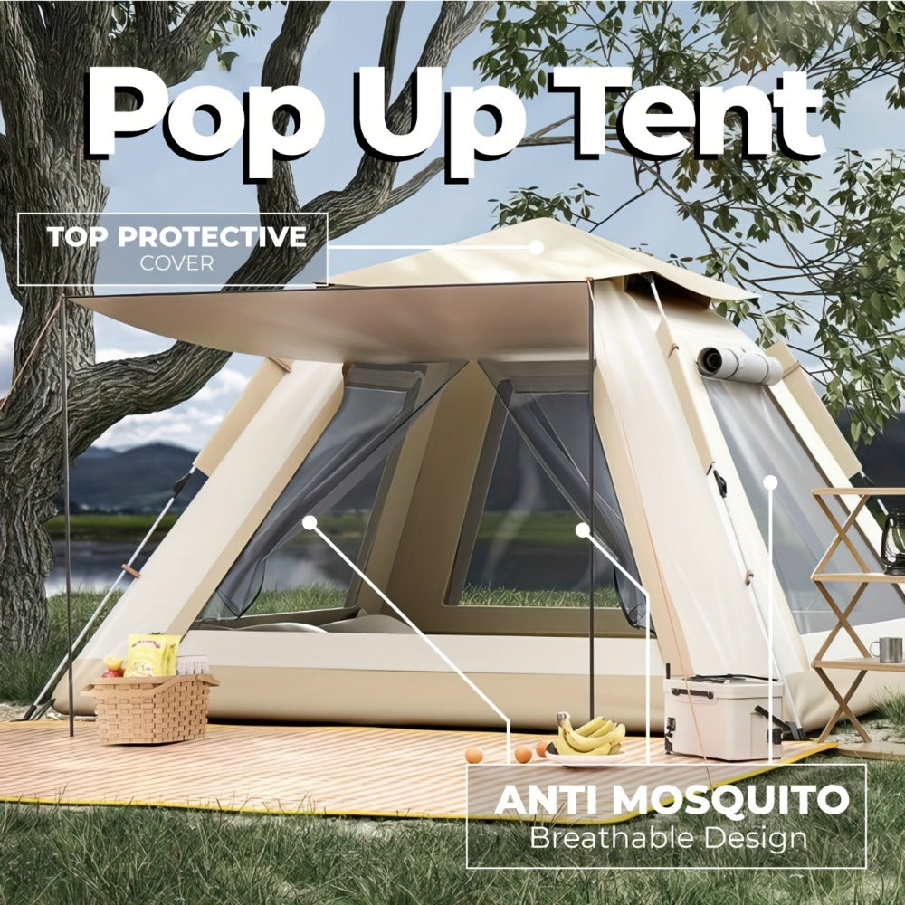 4–5 Person Pop-Up Camping Tent – 240cm Family Shelter – product detail angle