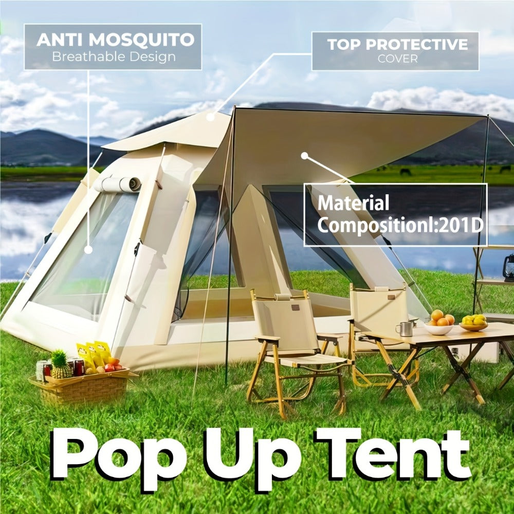 4–5 Person Pop-Up Camping Tent – 240cm Family Shelter – feature reference