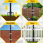 4 Pack Outdoor String Light Poles - 3.35 meter – product detail angle