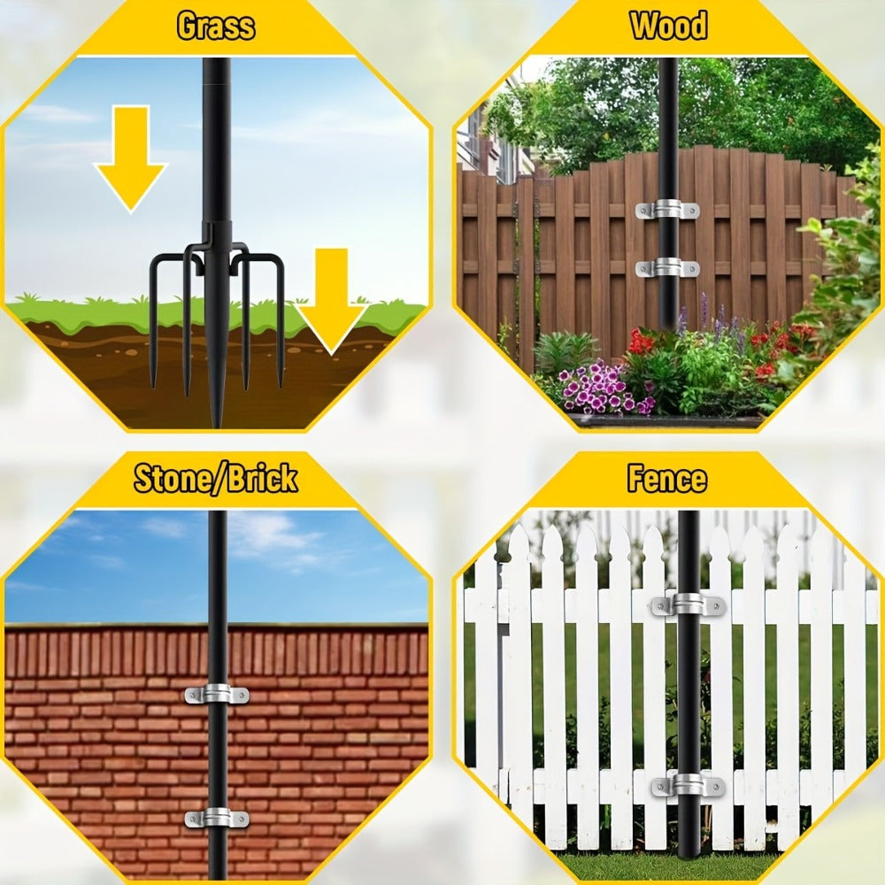 4 Pack Outdoor String Light Poles - 3.35 meter – product detail angle