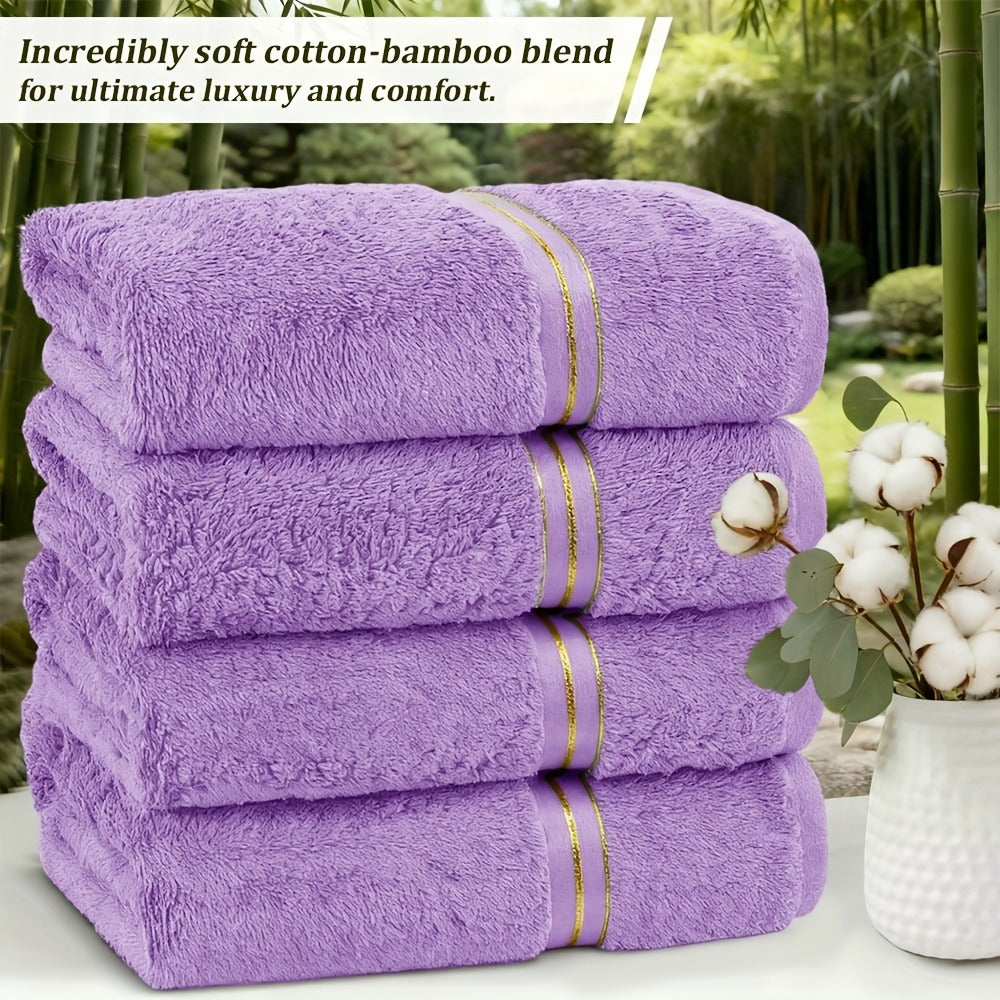 4-Piece Bamboo Cotton Bath Towel Set product detail 8