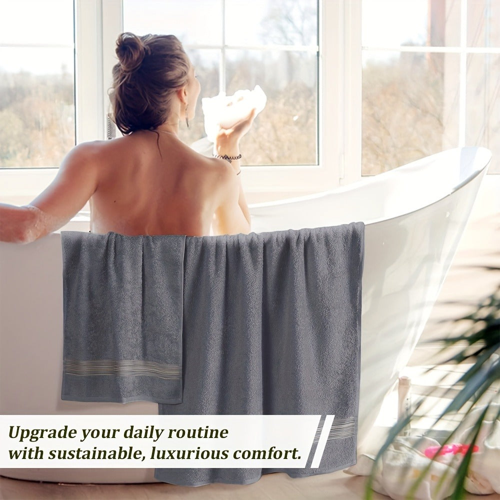 4-Piece Bamboo Cotton Bath Towel Set product detail 7