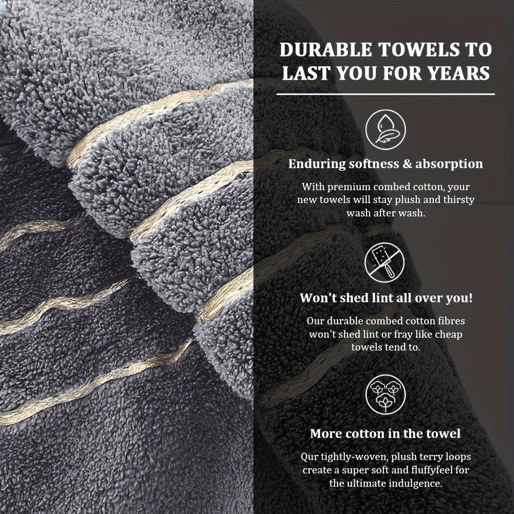 4-Piece Bamboo Cotton Bath Towel Set product detail 4