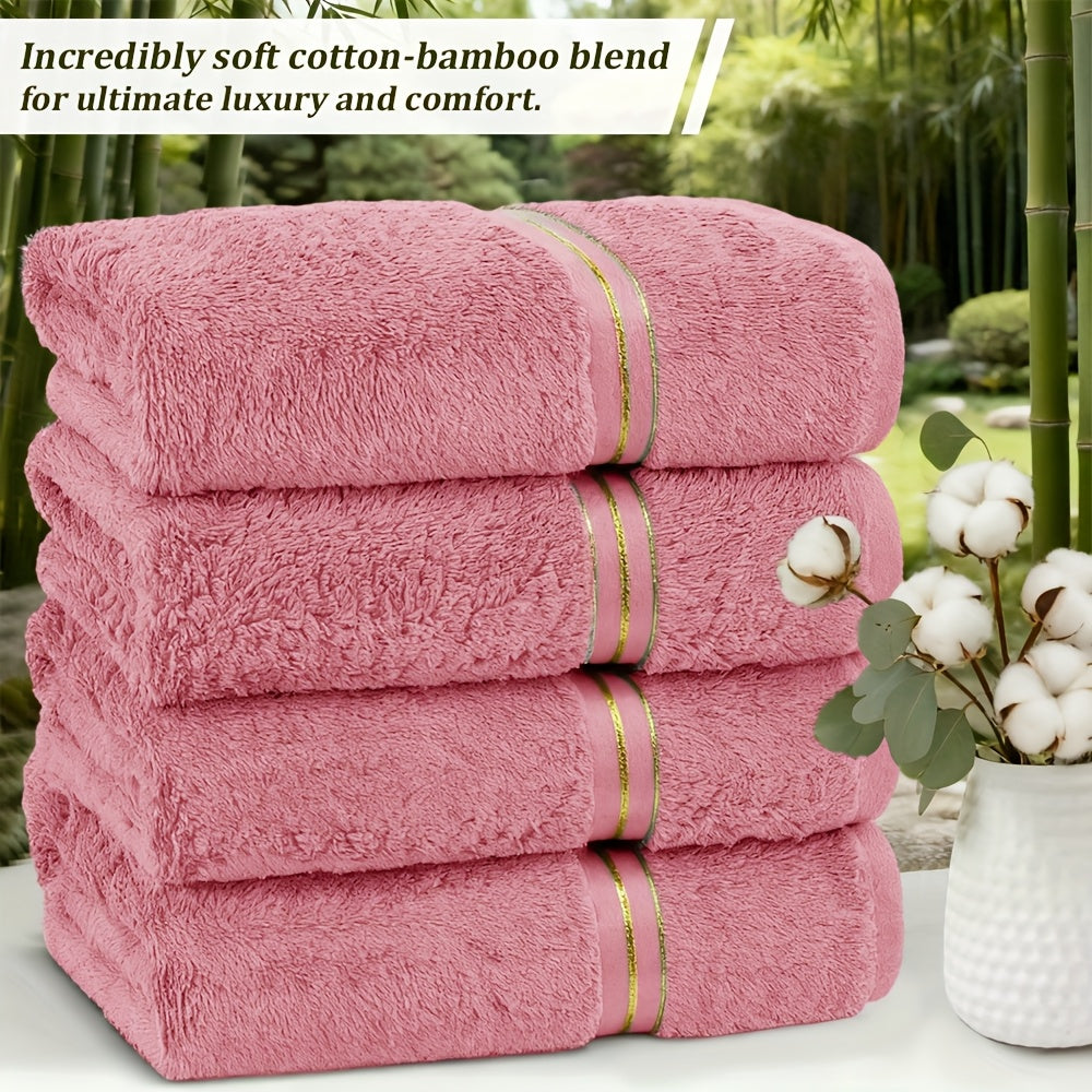 4-Piece Bamboo Cotton Bath Towel Set product detail 11