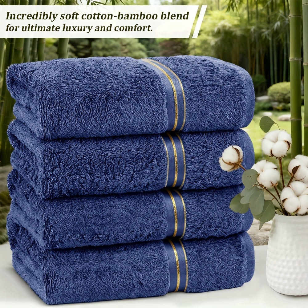 4-Piece Bamboo Cotton Bath Towel Set product detail 12