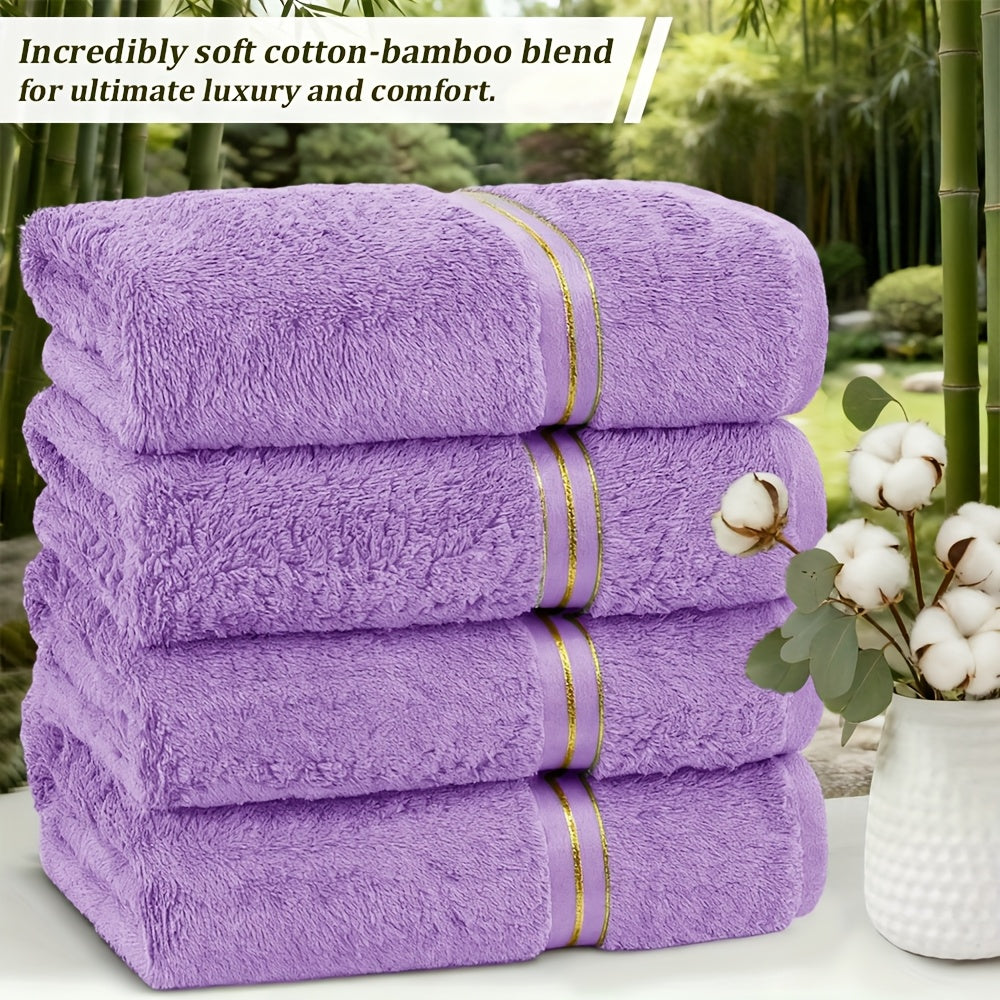 4-Piece Bamboo Cotton Bath Towel Set product detail 13