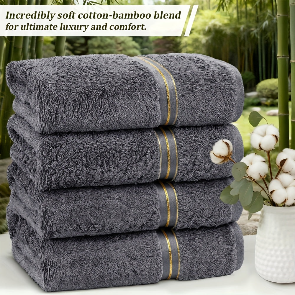 4-Piece Bamboo Cotton Bath Towel Set product detail 14