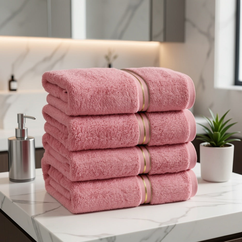 4-Piece Bamboo Cotton Bath Towel Set product detail 9