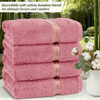 4-Piece Bamboo Cotton Bath Towel Set product detail 3