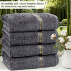 4-Piece Bamboo Cotton Bath Towel Set for Australian homes