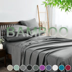 4-Piece Bamboo Deep-Pocket Bed Sheet Set - bedrooms, guest rooms and – main product view