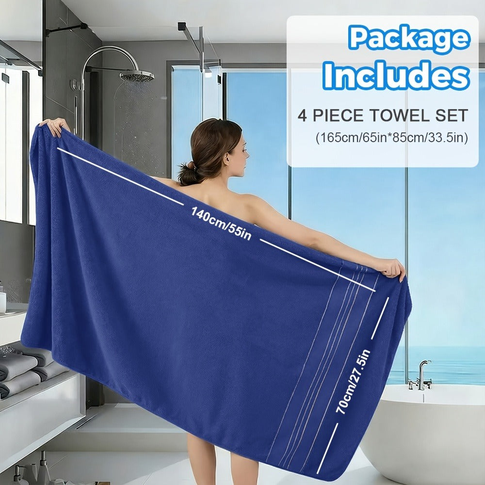 4-Piece Cotton Bath Towel Set product detail 4
