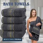 4-Piece Cotton Bath Towel Set for Australian homes