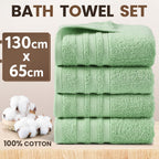 4-Piece Machine Washable Cotton Bath Towel Set product detail 8