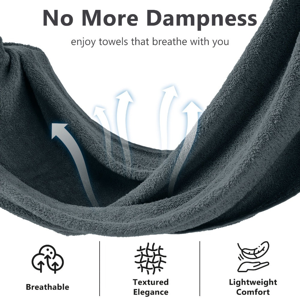 4-Piece Machine Washable Cotton Bath Towel Set product detail 7