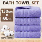 4-Piece Machine Washable Cotton Bath Towel Set product detail 12