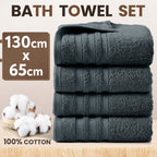 4-Piece Machine Washable Cotton Bath Towel Set product detail 18