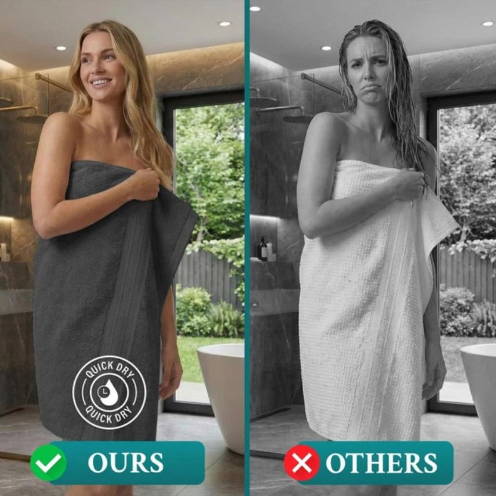 4-Piece Quick-Dry Cotton Bath Towel Set product detail 6
