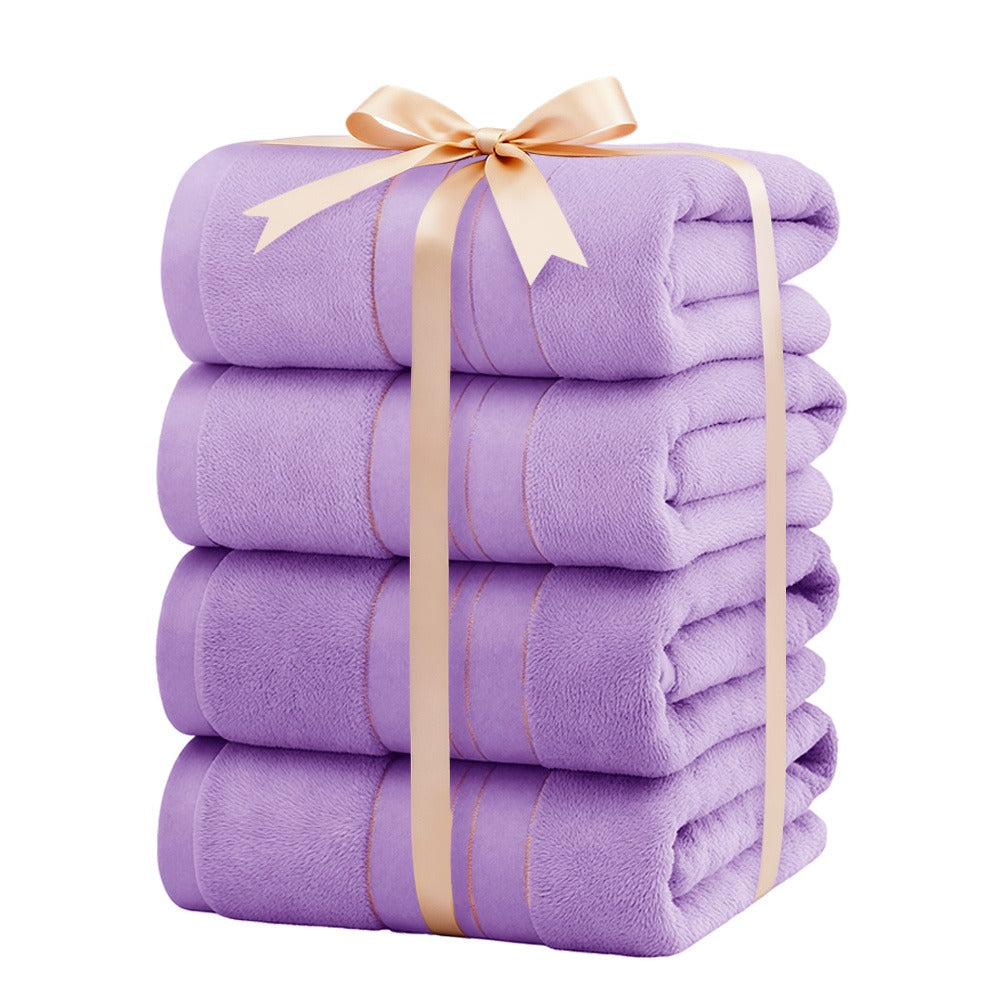 4-Piece Quick-Dry Cotton Bath Towel Set product detail 7