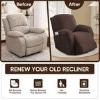 4-Piece Stretch Recliner Cover Set – Washable Spandex Protector – additional product view