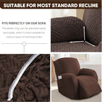 4-Piece Stretch Recliner Cover Set – Washable Spandex Protector – alternate product view