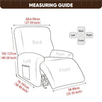 4-Piece Stretch Recliner Cover Set – Washable Spandex Protector – design and construction details