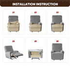 4-Piece Stretch Recliner Cover Set – Washable Spandex Protector – additional product view 11