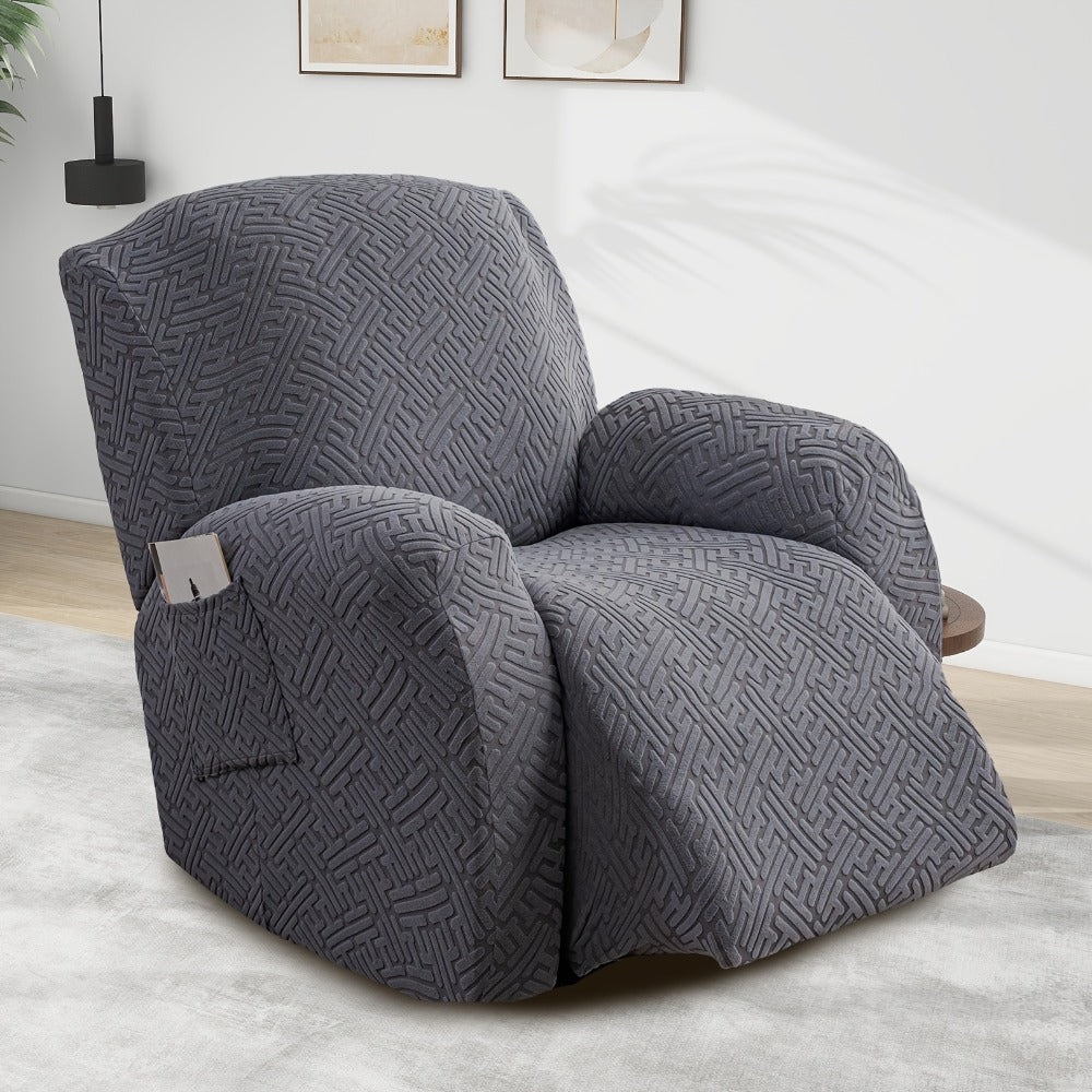 4-Piece Stretch Recliner Cover Set – Washable Spandex Protector – additional product view 12
