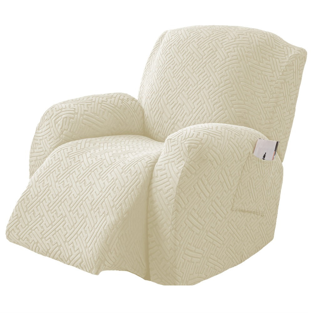 4-Piece Stretch Recliner Cover Set – Washable Spandex Protector – close-up product details