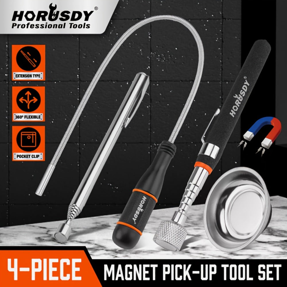 4-Piece Telescopic Magnetic Pickup Tool for home and workshop projects