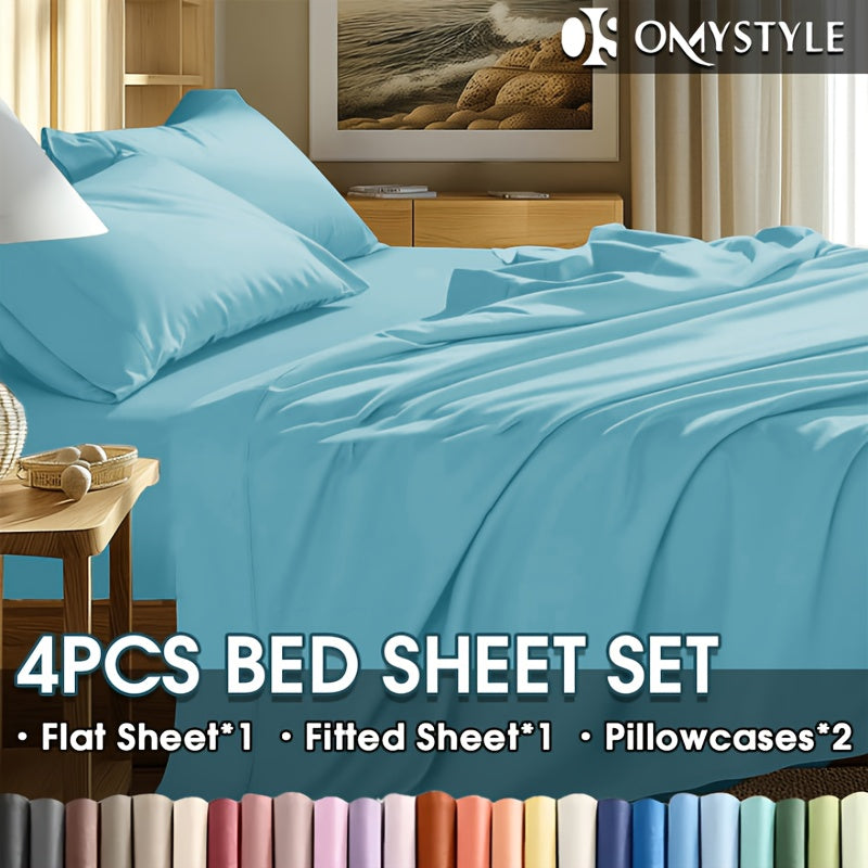 4-Size 2000TC Cotton Blend Bed Sheet Set – Fitted & Flat Sheets – additional product view 32