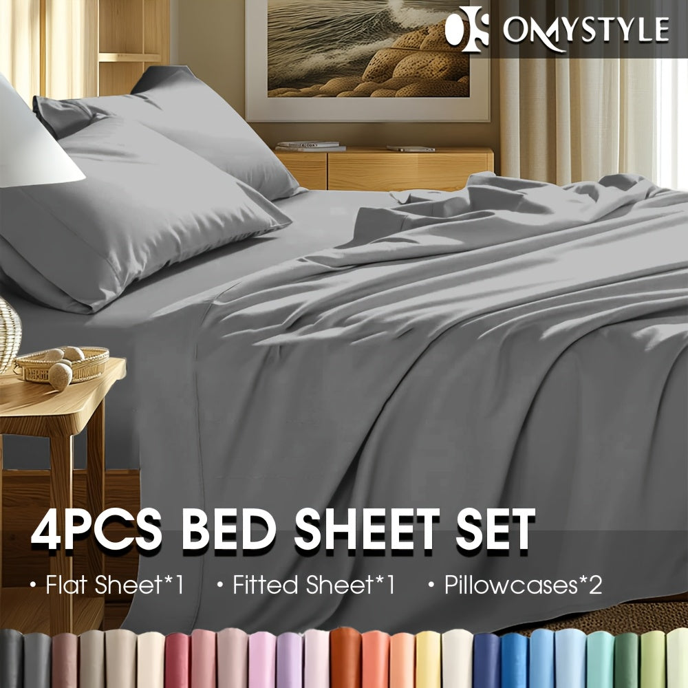 4-Size 2000TC Cotton Blend Bed Sheet Set – Fitted & Flat Sheets – additional product view 36