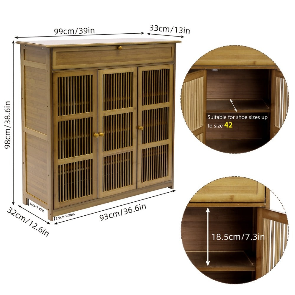 4-Tier Bamboo Shoe Storage Cabinet product detail 4