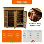 4-Tier Bamboo Shoe Storage Cabinet product detail 18