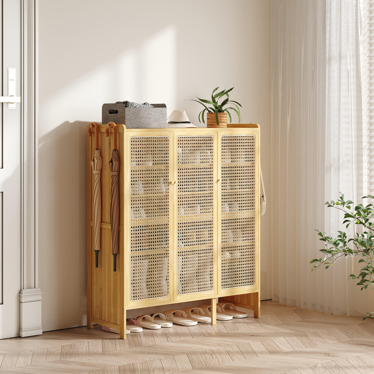 4-Tier Bamboo Shoe Storage Cabinet product detail 24