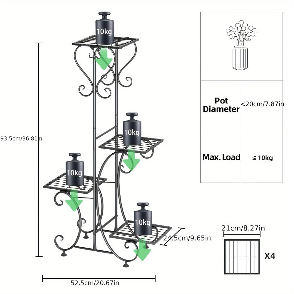 4-Tier Metal Plant Stand product detail 3