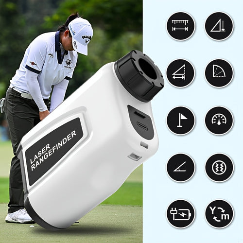 1097.28meter 6X Magnification Laser Golf RangeFinder for Golf Accurate Slope Switch Pulse Vibration Target Lock Trajectory Compensation Continuous Measurement Angle Measurement Lithium Battery Type-C Rechargeable Battery