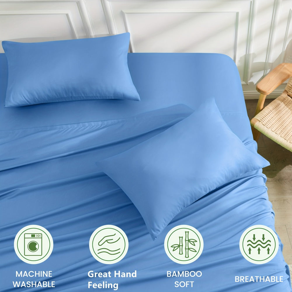 40cm Bamboo Deep-Pocket Bed Sheet Set - bedrooms, guest rooms and – additional product view 19