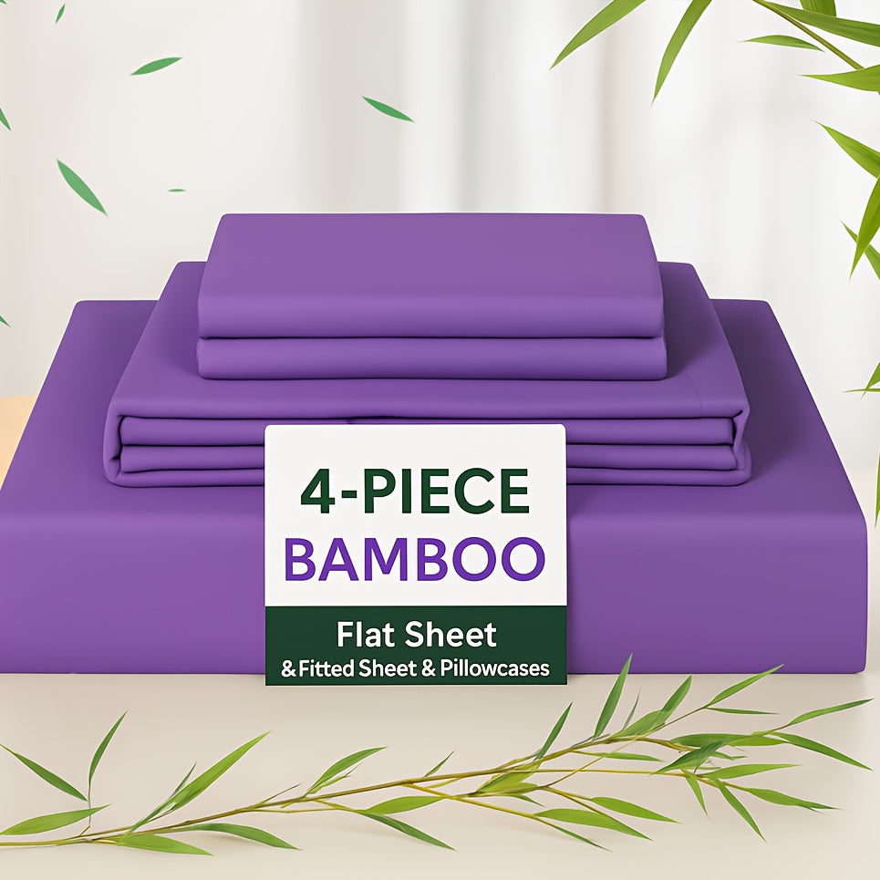 40cm Bamboo Deep-Pocket Bed Sheet Set - bedrooms, guest rooms and – additional product view 40