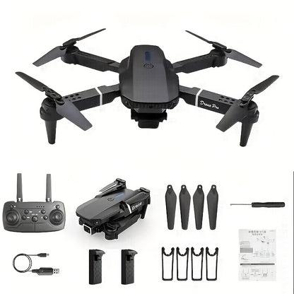2026 NEW PRO MAX Foldable Drone with Dual Camera and 2 Batteries, 90° Adjustable Dual Cameras | One-Key Takeoff/Landing, Altitude Hold, 360° Stunt Roll, Beginner-Level Foldable RC; Wi-Fi Control, High-Definition Video Resolution, USB Charging