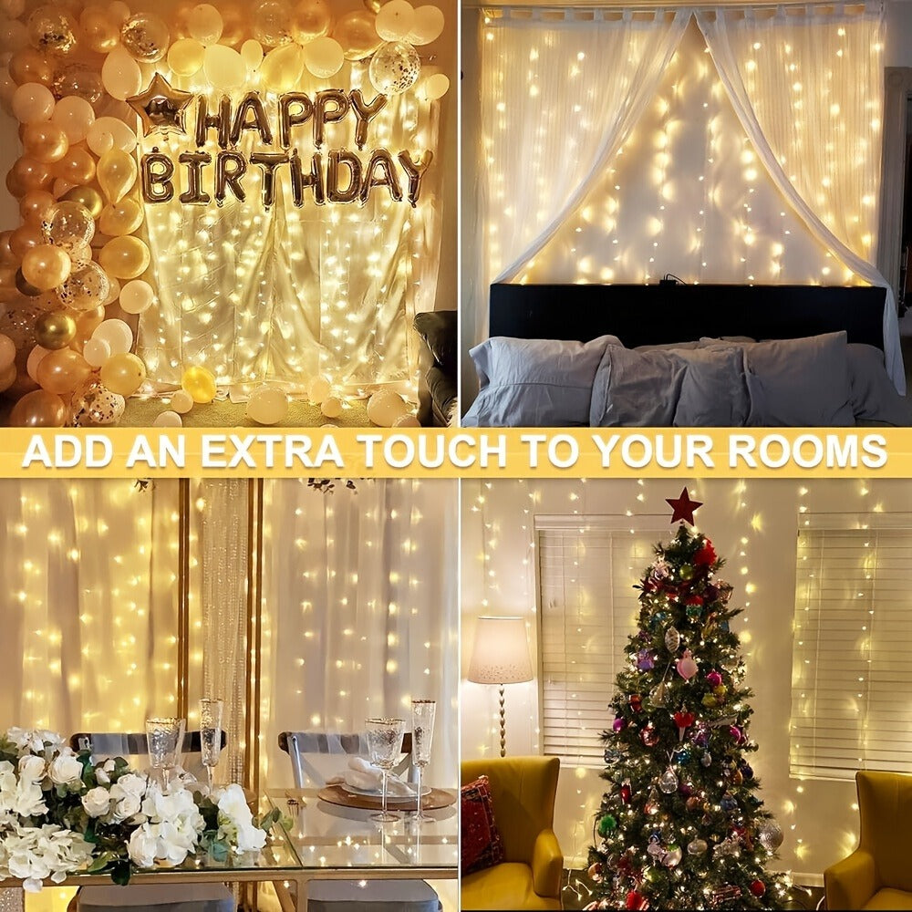 600-LED Outdoor Curtain String Lights detail view 7 for Australian shoppers