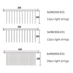 600-LED Outdoor Curtain String Lights detail view 4 for Australian shoppers