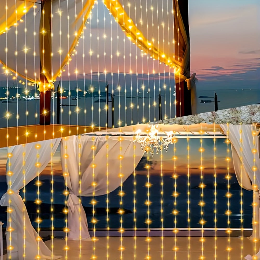 600-LED Outdoor Curtain String Lights detail view 10 for Australian shoppers