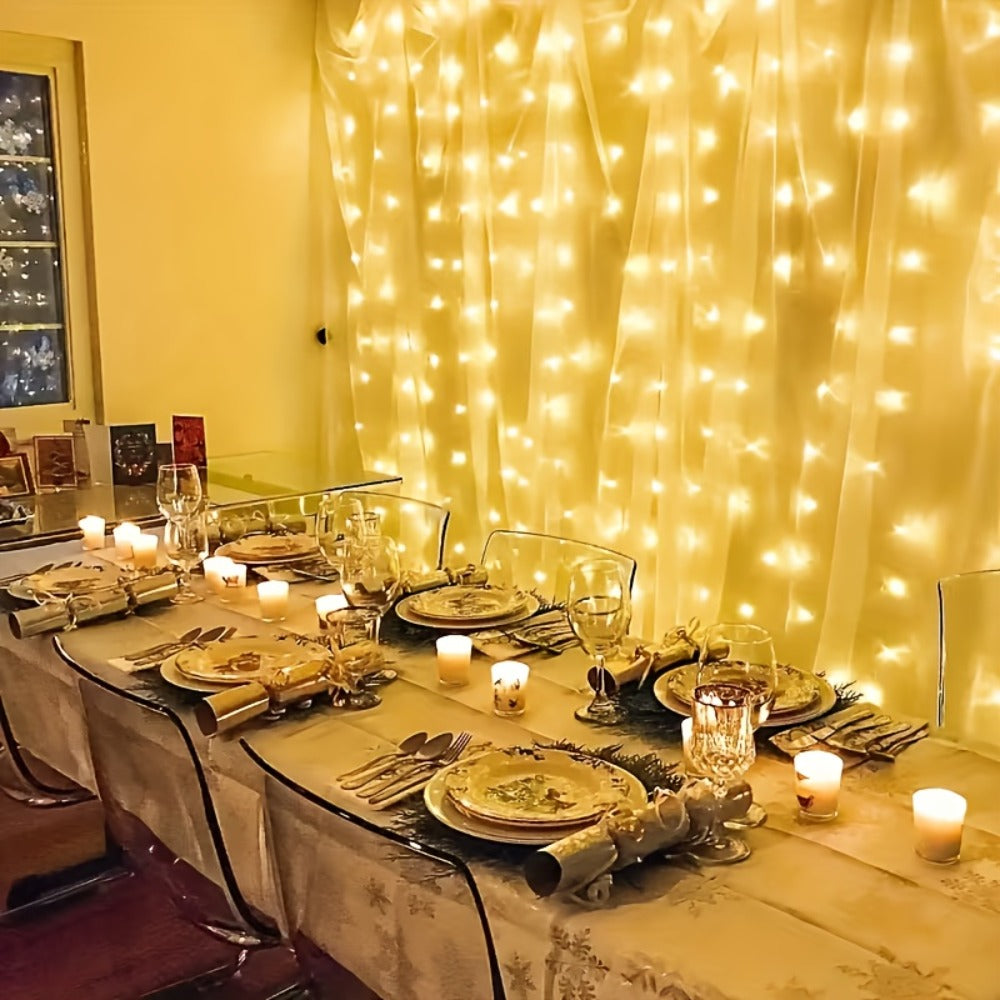 600-LED Outdoor Curtain String Lights detail view 11 for Australian shoppers