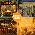 600-LED Outdoor Curtain String Lights detail view 12 for Australian shoppers
