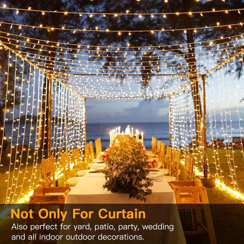 600-LED Outdoor Curtain String Lights detail view 14 for Australian shoppers