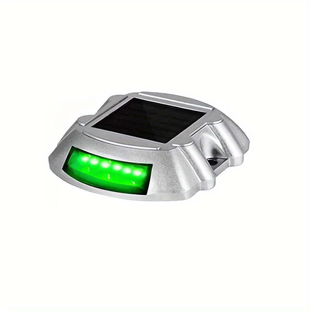 1/2pcs Deck Dock Lights 12LED Solar Driveway Lights Blue/Green, IP"170.18cm Wireless Warning Step Lights for Driveway Sidewalk