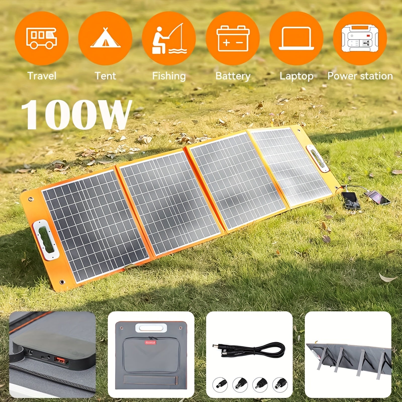 (100W Solar Panel Optional) Portable Power Station 300W 179Wh Portable Generator Rechargeable Battery Power Generator With/without 100W Solar Panel 18V Solar Charging, For Emergency, RV, Truck, Motorhome, Outdoor, Camping, Power Outages